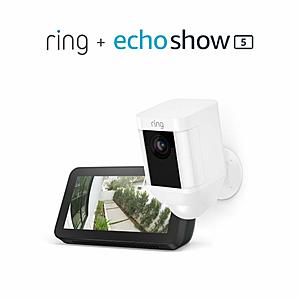 Ring Spotlight Cam (Wired or Battery) + Amazon Echo Show 5 $159 + Free Shipping