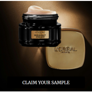 Free sample of Midnight Cream from Loreal (and free sample of eye serum also still available)