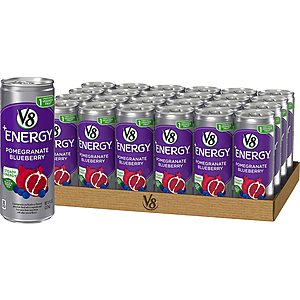 24-Pack 8-Oz V8 +Energy, Healthy Drink (Pomegranate Blueberry) $11.35 w/ Subscribe & Save
