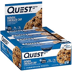12-Count 2.12-oz Quest Nutrition Protein Bar (Oatmeal Chocolate Chip) $13.20 & More w/ Subscribe & Save