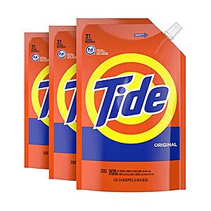 3-Pack 45-oz Tide Detergent Soap Pouches $13 & More w/ Subscribe & Save