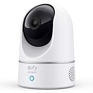 $40 Eufy Security 2K Indoor Cam Pan & Tilt, Plug-In Security Indoor Camera Wi-Fi IP Camera Human & Pet AI Voice Assistant Compatibility Motion Tracking HomeBase Not Required AT AMZ