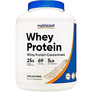 Prime Members: 5-lbs Nutricost Whey Protein Concentrate Powder (Various) from $39.80 + Free Shipping