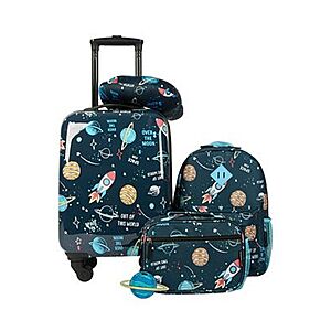 TRAVELERS CLUB Kid's Hard Side Carry-On Spinner 5 Piece Luggage Set $67.49 @ Macys