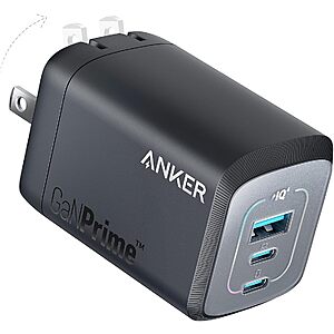 Anker Prime 100W GaN USB-C Wall Charger (3 Ports) - $59.99