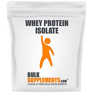 11-lbs Bulk Supplements Whey Protein Isolate $59.95 + Free Shipping