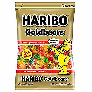 Chocolate, Candy & Snacks: 5lb Haribo Goldbears Gummi Candy $10.80 & More + 2.5% SD CB