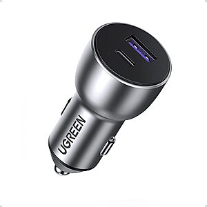 UGREEN 42.5W PD 20W + QC3.0 USB Car Charger Adapter $10.50
