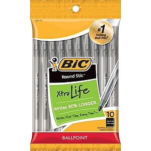 School Supplies: 10-Count BIC Xtra Life Medium Tip Ballpoint Pens (Black, Blue or Red) $0.80, 10-Count Crayola Broad Line or Fine Markers $0.80 & More + Free Store Pickup