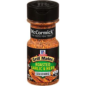 2.75-Oz McCormick Grill Mates Roasted Garlic & Herb Seasoning $1.18 w/ S&S + Free Shipping w/ Prime or on $35+
