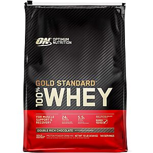 10-Lb Optimum Nutrition Gold Standard 100% Whey Protein Powder (Strawberry) $98.20 w/ Subscribe & Save + Free S/H