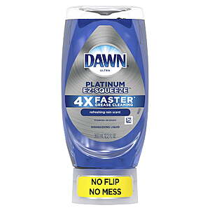 12.2oz. Dawn EZ-Squeeze Platinum Liquid Dish Soap (Fresh Rain Scent) Free (Walmart: In-Store Only)