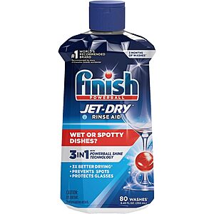 8.45oz Finish Jet-Dry Dishwasher Rinse Aid & Drying Agent $1.40 w/ Subscribe & Save