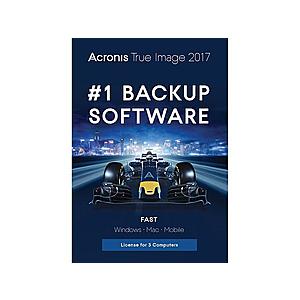 Acronis True Image 2017 (3-Devices) + H&R Block Deluxe Fed. + State  Free after $30 Rebate + Free S&H