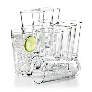 24-Piece Glassware Basics Set (Red Wine or Tumblers) + Pyrex Measuring Cup $21 shipped