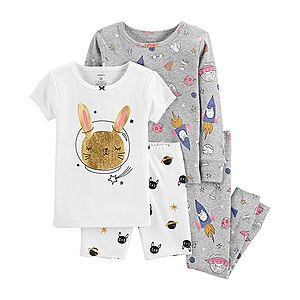 Carter's Pajama Sets: Baby Girls' or Toddler Boys' & Girls' 4-Piece Pajama Set $4.75 & More + Free STS Orders $25+