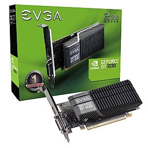 EVGA GeForce GT 1030 SC 2GB GDDR5 Passive, Low Profile Graphics Card $70 FS