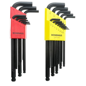 Hex keys: Bondhus Balldriver L-Wrench Double Pack (1.5-10mm) and (0.050-3/8-Inch)  $14.01