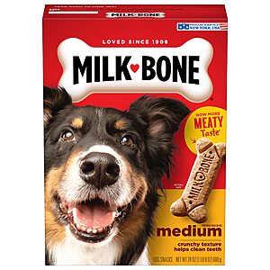 24-Oz Milk-Bone Original Dog Biscuit Treats (Medium) $2.25 w/ S&S + Free Shipping w/ Prime or on $35+