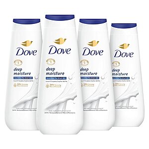4-Count 20-Oz Dove Deep Moisture Body Wash $14.65 ($3.66 Ea) w/ S&S + Free Shipping w/ Prime or on $35+