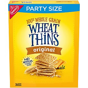 20-oz Wheat Thins Original Whole Grain Wheat Crackers $2.65 w/ S&S + Free Shipping w/ Prime or on $35+