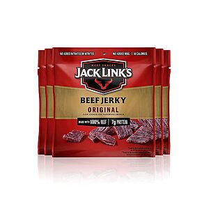5-Pack 0.625-Oz Jack Link's Beef Jerky (Original) $4.15 (.83c Ea) w/ S&S + Free Shipping w/ Prime or $35+