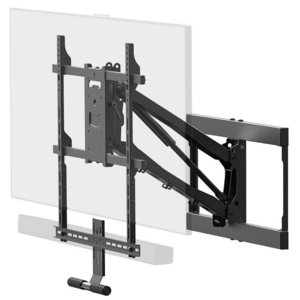 Monoprice Above Fireplace Pull-Down Full-Motion Articulating TV Wall Mount with Floating Soundbar Mount $27.20 + FREE Shipping