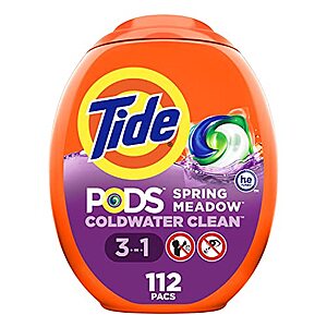 Amazon.com: 25% off your first subscribe & save - Tide PODS Laundry Detergent Soap Pods - 112 count $15