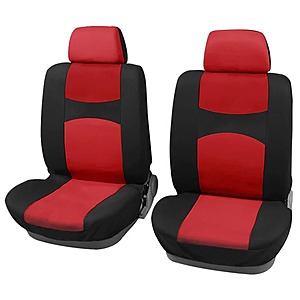 Car Seat Cover Kit 2x Front Seat Covers & 2x Headrest - Cloth Fabric Seat Protector - With Code $14.68