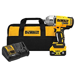 DEWALT 20V MAX XR 1/2" High Torque Impact Wrench, 5Ah XR battery, charger, DCF900P1. + shipping or free pickup @ bomgaars $199.99