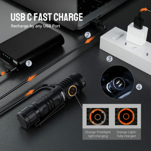 Wurkkos FC13 3500lm Flashlight, RGB AUX Button Light + Free Shipping Including battery: $22.49 with coupon