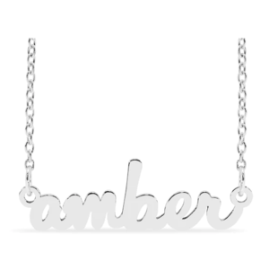 Zales: Lowercase Script Name Necklace in Sterling Silver $20 or Sterling Silver with 14K Gold Plate $22, Free Shipping