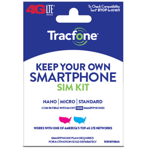 Tracfone SIM + 30 Days of Service - 500 Minutes,Text & MB of Data on AT&T, T-Mobile, or Verizon - $0.99