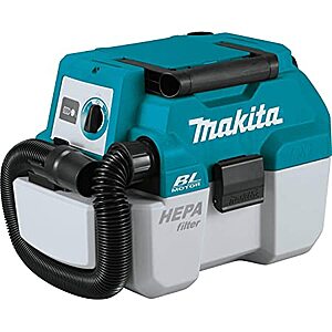 Makita XCV11Z 18V Brushless Cordless 2 Gallon Portable Wet/Dry Dust Extractor/Vacuum, Tool Only $142.46 w/ FS