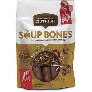 6-Ct Rachael Ray Nutrish Soup Bones Longer Lasting Dog Treat Chews (Beef & Barley) $2 w/ Subscribe & Save