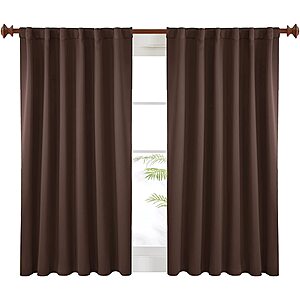 2-Pk Deconovo Solid Thermal Insulated Back Tab & Rod Pocket Curtains (various) from $9.10 + Free Shipping