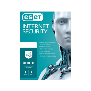 ESET Internet Security 2023 - 3 Devices / 1 Year - Download $24.99
