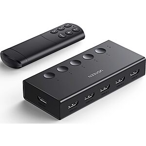UGREEN HDMI Switch 5 in 1 Out 4K@60Hz, HDMI Splitter with Remote $30ish