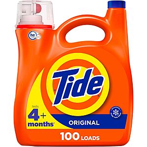 146oz Tide Liquid Laundry Detergent: Ultra Oxi, Free & Gentle, or Original $14.95 w/ Subscribe & Save