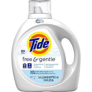 Prime Members: 115-Oz Tide Laundry Detergent Liquid Soap + $3.60 Amazon Credit from $11.20 w/ S&S + Free Shipping