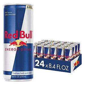 24-Ct 8.4oz Red Bull Energy Drinks: Sugar Free $27.15, Regular $26.30 w/ S&S + Free S&H & More
