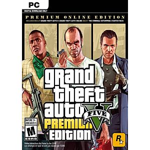 Xbox One / PC Digital Games: Grand Theft Auto V Premium Online Edition (PC) $13 & Much More