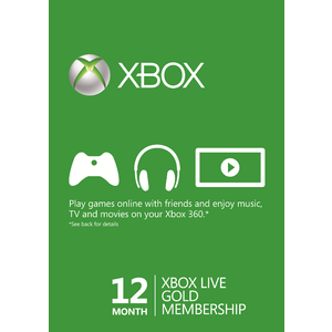 12-Month Xbox Live Gold Membership (Digital Delivery) $42 or Less