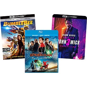 4K UHD/Blu-Ray Movies: Steelbooks, Blu-Rays, TV Shows B2G1 Free + Free S/H