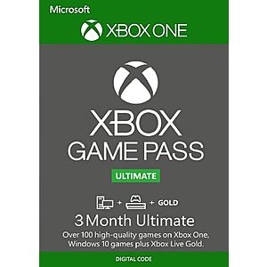 3-Month Xbox Game Pass Ultimate Membership (Xbox One Digital Code) $24.59