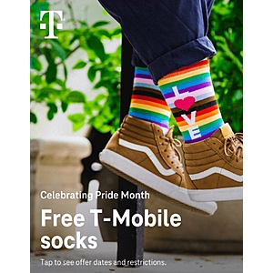 T-Mobile Customers 06/14/22: Free Socks, BOGO Atom movie tix*, $10 off Grubhub+, 3 months DogTV