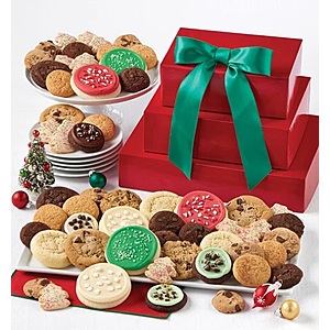 Cheryl's Cookies: 59-Piece Classic Holiday Gift Tower $15 + Free S&H