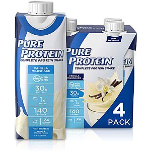 4-Pack 11oz Pure Protein Complete Ready to Drink Shakes (Vanilla) $4.90 w/ Subscribe & Save & More