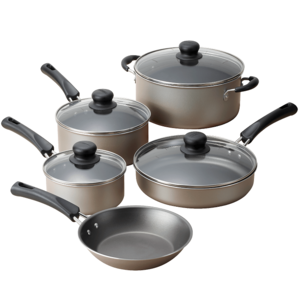 9-Piece Tramontina Non-stick Cookware Set (Red or Champagne) $19.90 + Free S/H on $35+
