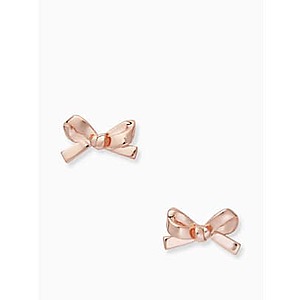 Kate Spade Earrings: Skinny Mini Bow Studs $15.20, Double Bow Studs (3 Colors) $9.60, Glitter Gumdrop Studs $15.20, More + Free Shipping